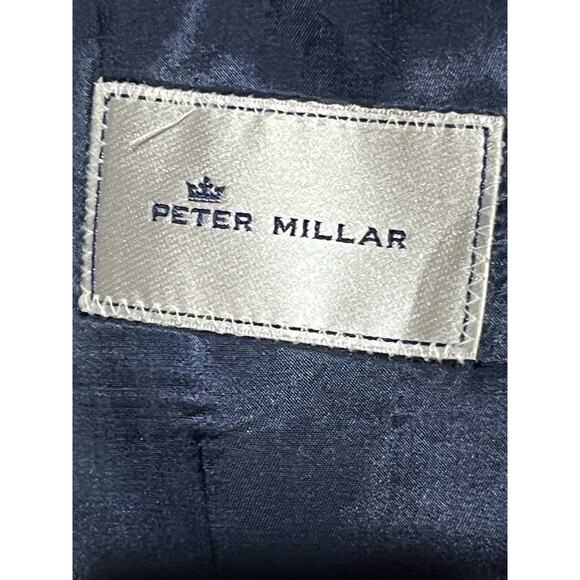 Peter Millar 46T Mens Blue Wool Suit Jacket Blazer Sport Coat Canada 2 Button - Picture 14 of 16